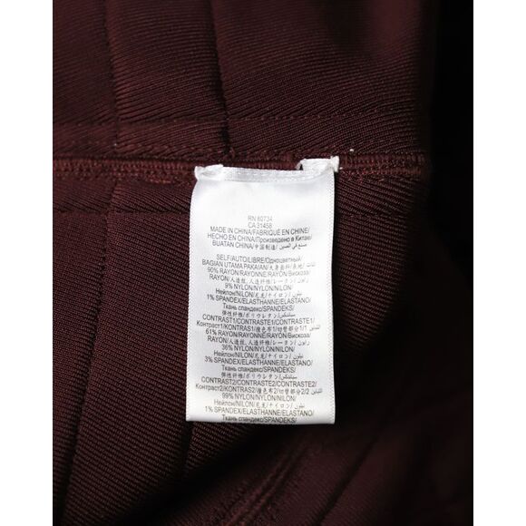 Pre Loved Herve Leger  Patterned Bandage Dress in Maroon Rayon - Picture 5 of 5